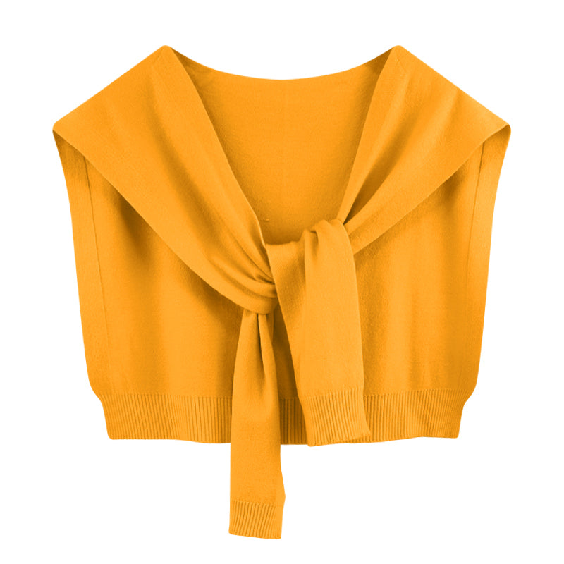 K1024 Solid color shawl for women outerwear 2025 new spring and autumn striped knitted small shawl thin style with sweater shirt scarf