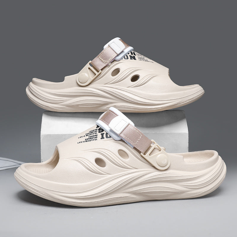 New Men&#039;s Outdoor Sandals Slippers Beach Comfortable Slides Soft Clogs Design Men Casual Garden Shoes Men Women Beach Sandals