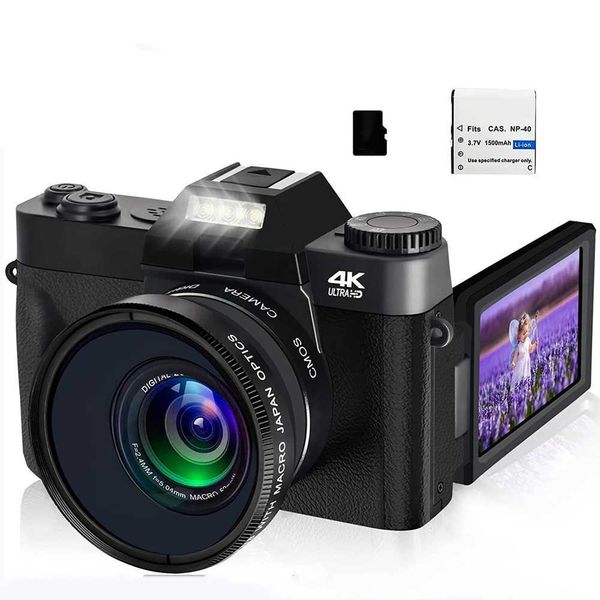 48MP digital camera 4K video log camera 3.0 flip screen selfie digital network camera for Tiktok wide-angle macro lens M240831