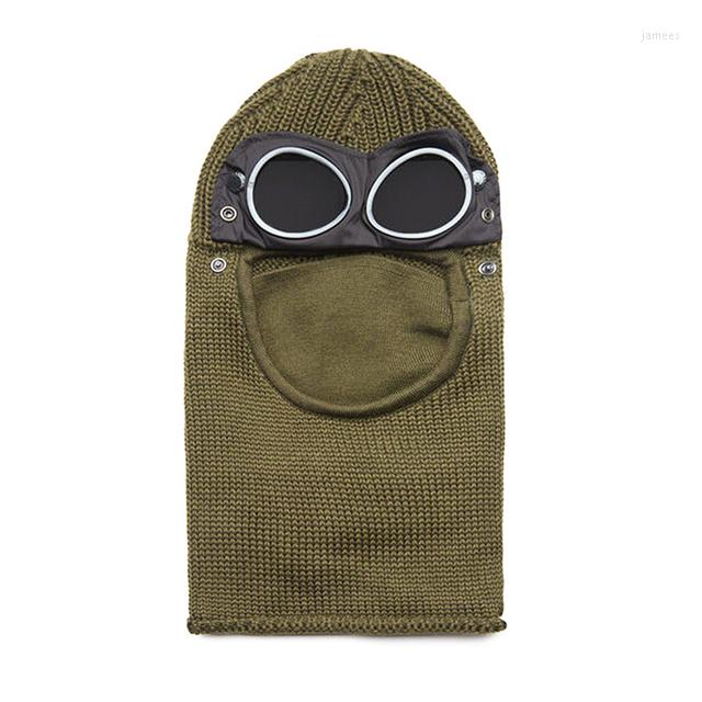 classical Beanies Men Winter Glasses Hat CP Ribbed Knit Lens Beanie Hip Hop Knitted Hats beach