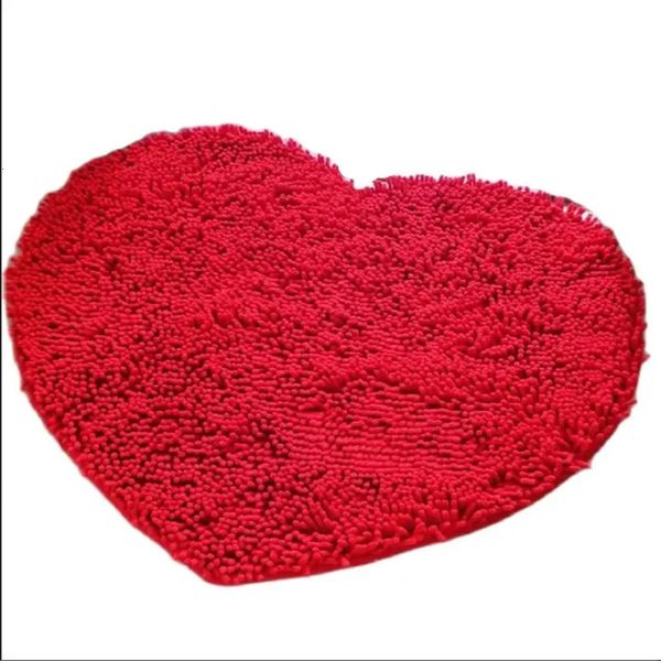 1pcs Home Decor Products Fluffy Red Love Heart Bedroom Rug Carpet Floor Bath Mat Chenille Doormat TQ-BR018 250120