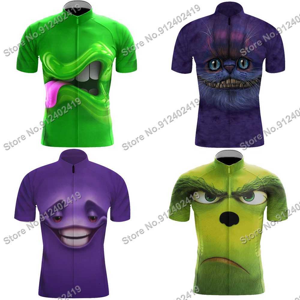 Maillot New Cartoon Anime Funny 2022 Cycling Jersey Short Sleeve Clothing Men Road Bike Shirt Bicycle MTB Uniform Ropa