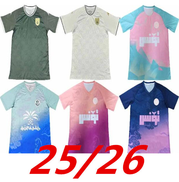 2025 Tunisia National Team Mens Soccer Jerseys 25 26 STUNISIE LIMANE MSAKNI HANNIBAL MAALOUL SLITI MSAKNI Home Away 3rd Football Shirts THIRD BLUE A