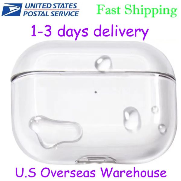 USA Stock High Quality Earphones Bluetooth Headphone Accessories Solid Silicone Cute Protective Case Wireless Charging Box TPU Case