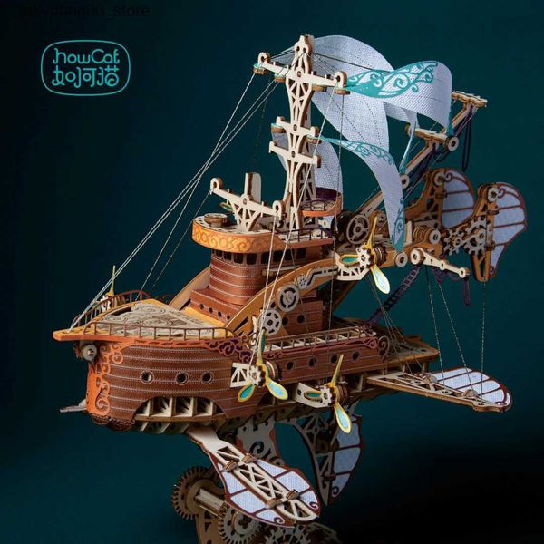 3D Puzzles DIY 3D Wooden Puzzle Fantastic Spaceship Popular Assembly Model Kits Toys For Children Kids Girls Birthday Gift L240910 L0910