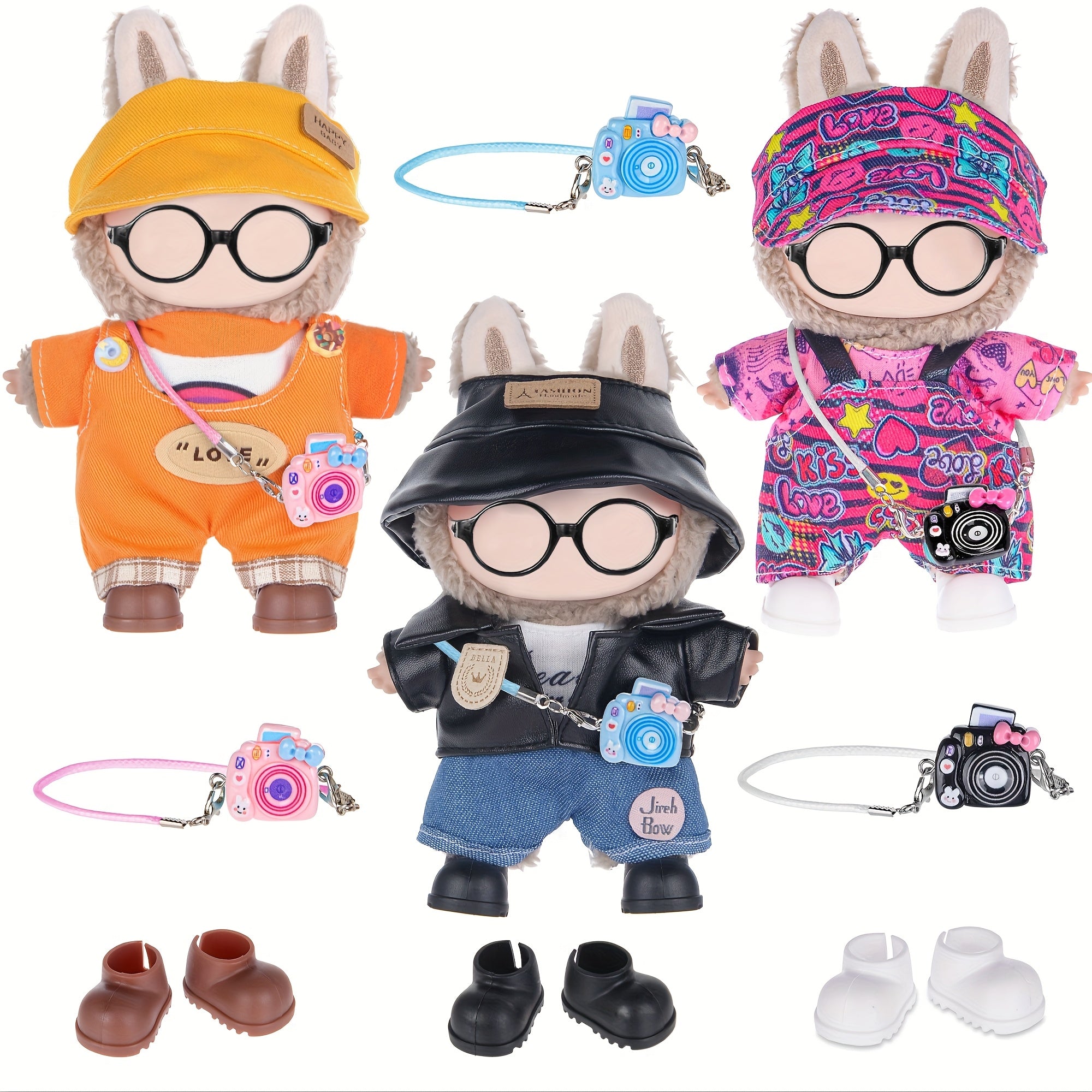 TEMU A Total Of 3 Sets Of Casual Outfit And Backpack, Shoe Set, Different Styles And Design Styles Of Clothes Combination, Doll Clothes For 6.7-inch