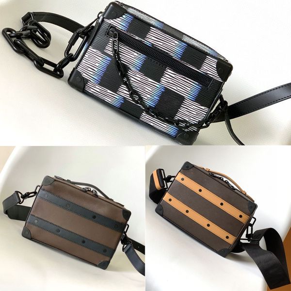 mini soft trunk nano christoher handle soft trunk men women messenger bag purse canvas cowhide luxury designer leather handbag shoulderbag c