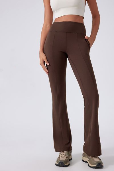 1u New naked feeling Sculpting yoga pants for slimming and fitness, elastic peach hip sports and leisure pants with pockets