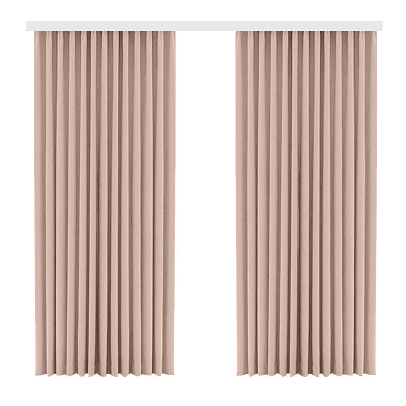 B7 full blackout black gold embossed flower curtain modern simple imitation cotton and linen living room bedroom whole house custom curtains