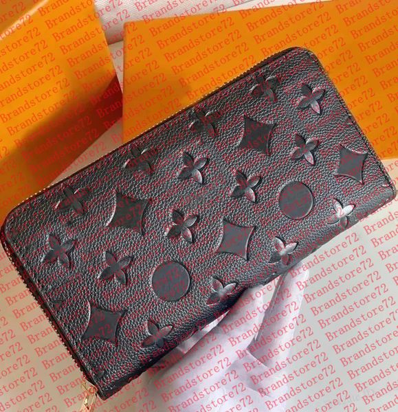 Fashion Designer Wallet Luxury Women Short Purse Embossed Flower Letters Wallets Credit Card Holders Ladies Plaid Money Clutch Bags with Ora