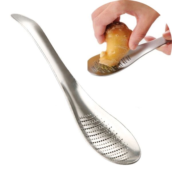 Stainless Steel Spoon Ginger Grinder Household Kitchen Tools Melons And Fruits Grinding Tool Garlic Masher