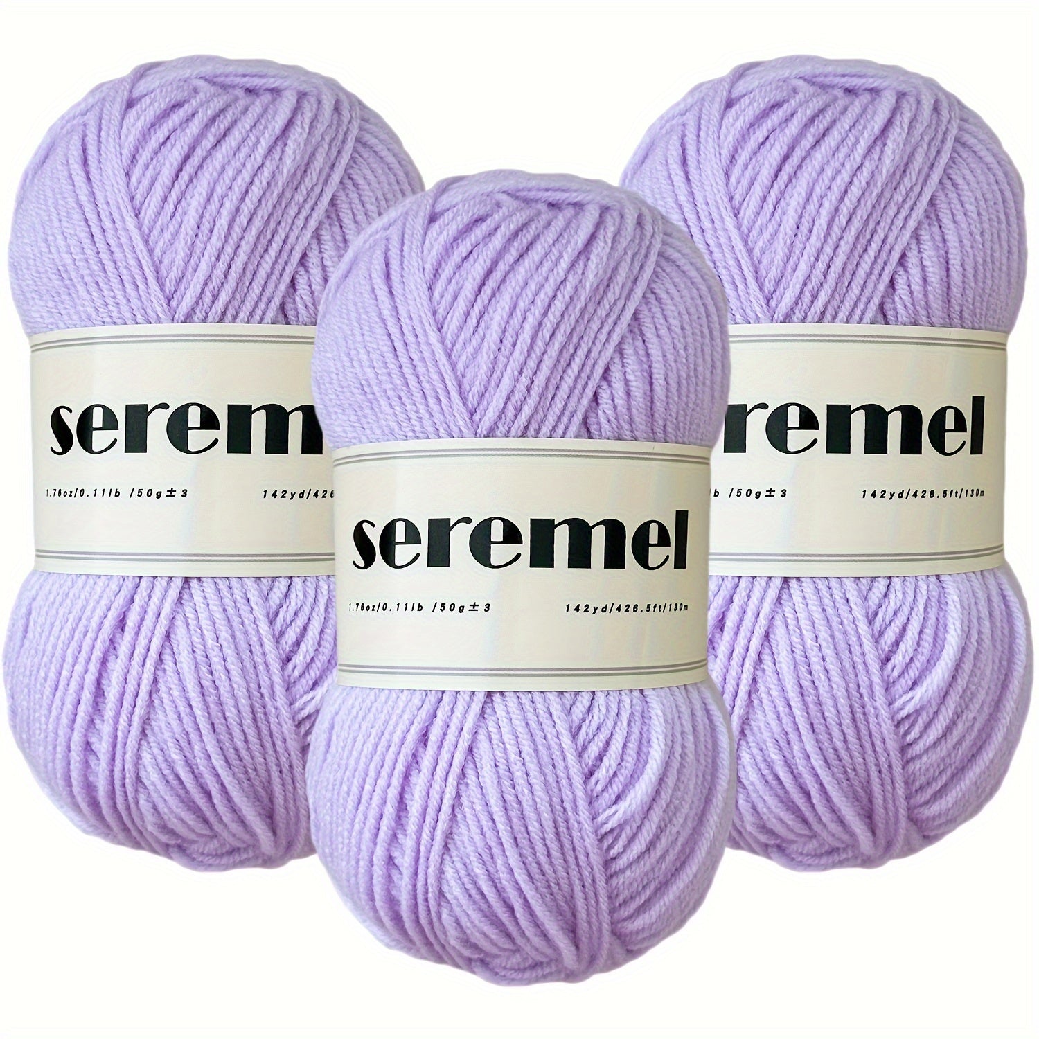 TEMU 3pcs Of (426yds) Acrylic Crochet Yarn, 4-ply Soft Yarn, Used For Crocheting And Knitting Scarves, Sweaters, Blankets, Etc