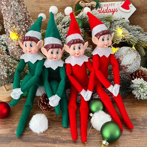 2024 New Cute Elf Dolls Christmas Tree Decorations Ornament Car Interior Home Accessories Party Favors FY8929