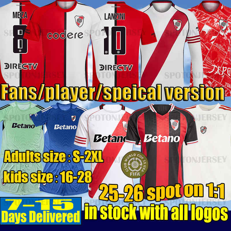 River plate 25 26 jerseys BARCO home away camisetas Men Kids Kits Sets football shirts equipments River plate kids kits sports Long sleeve home 3XL
