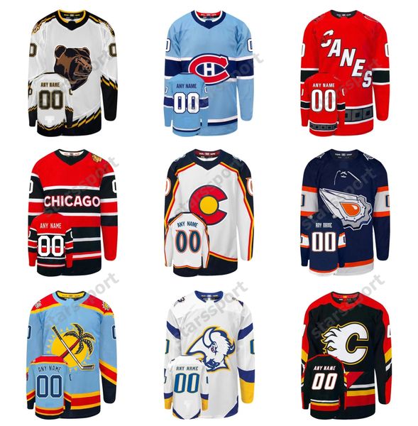 Cheap Dropshiping 2022 Reverse Retro custom Hockey Jerseys DUCKS COYOTES CANADIENS FLAMES BRUINS HURRICANES BLACKHAWKS AVALANCHE STARS OILER