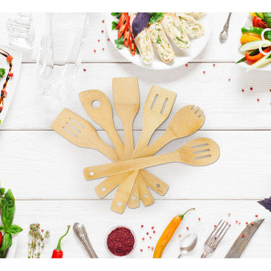 6-Piece iMounTEK Bamboo Cooking Utensils