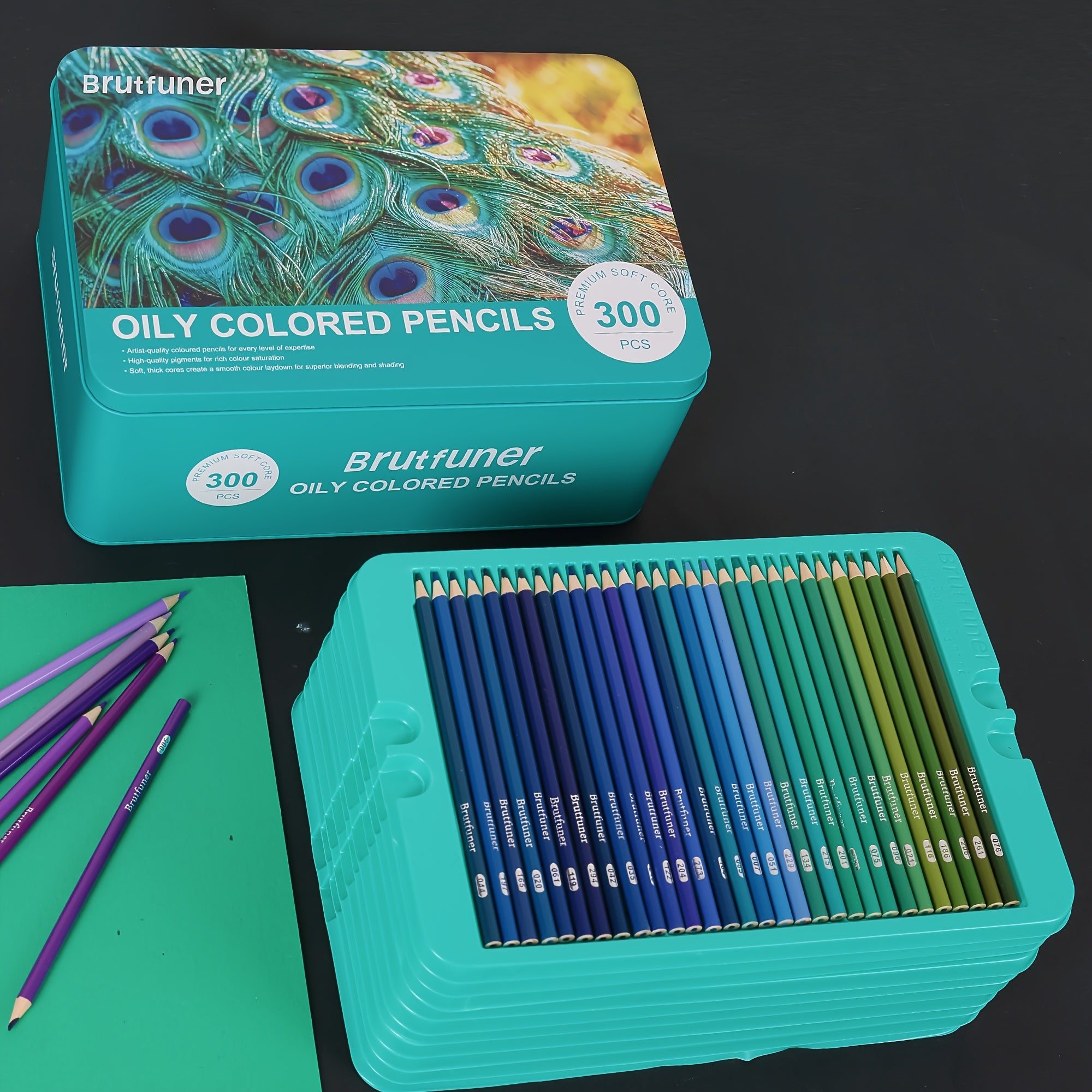 TEMU 300 Colored Pencil Set, Artist Pencils 300pcs Color Pencils Set Professional Adults Painting Drawing Sketching Tools