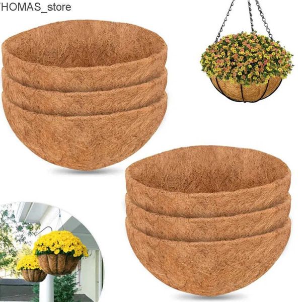 Planters Pots New Coconut Brown Hanging Basket Coconut Cloth Cushion Flower Basket Orchid Potting Natural Material Round Balcony Flower P L2