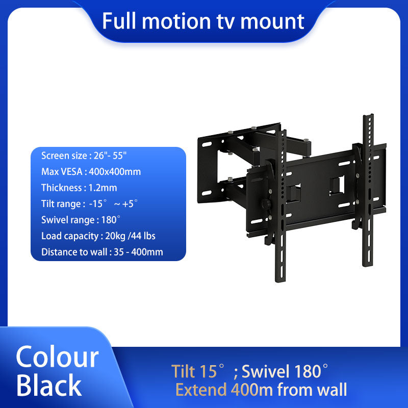 Full motion tv mount Versatile Full Swing Television Bracket - Easy Install & Swivel Design