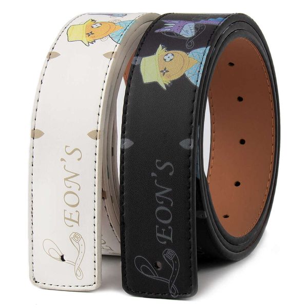 New with a high-end feel and cartoon characters printed all over the belt for men