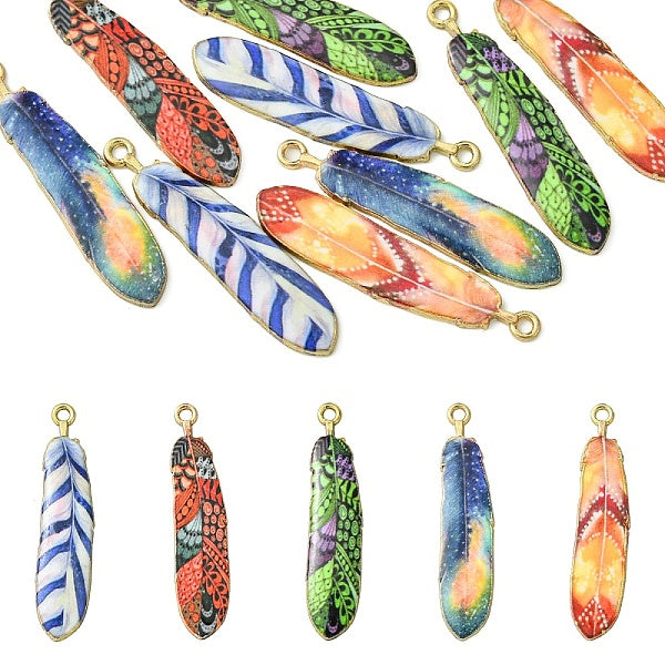 10 pièces 5 couleurs pendentifs en alliage de placage en rack