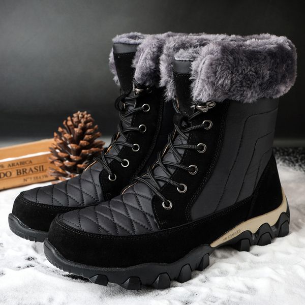 Men&#039;s Winter New Snow With Plush, Thick Warm Northeast Cotton Shoes, Fashionable And Trendy Plus Size Outdoor Boots 2858