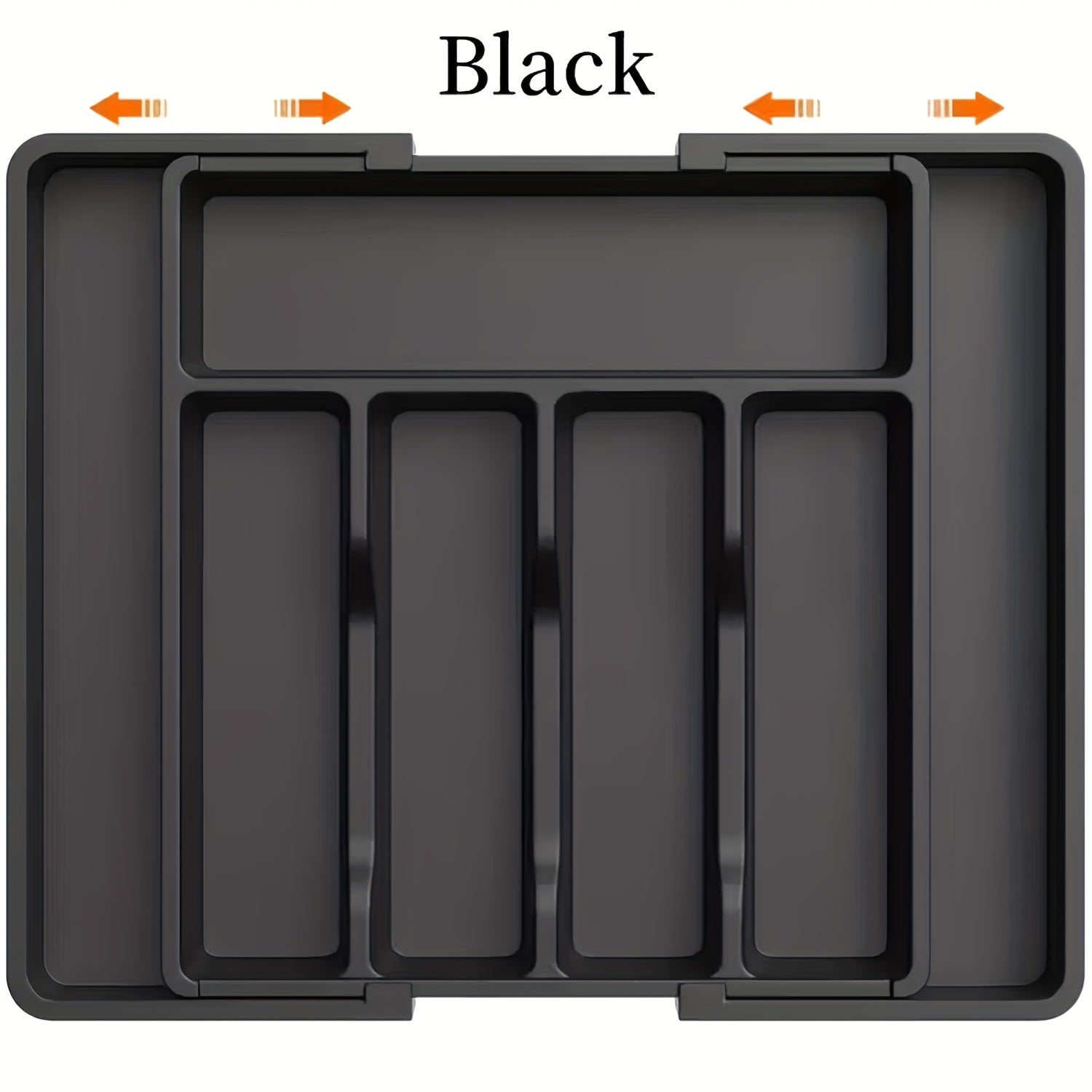 TEMU Large Capacity Silverware Drawer Organizer - Expandable Kitchen Cutlery Tray With Adjustable Compartments For Knives, Forks, Spoons & More -