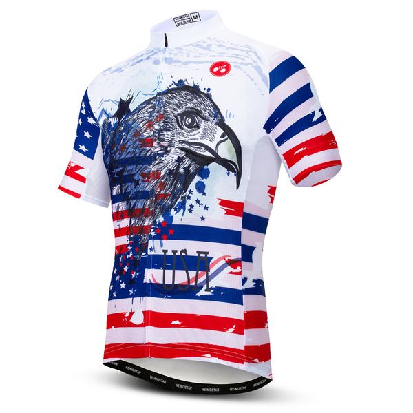 England NEW Summer men&#039;s red-white cycling Jersey Cycling Clothing team MTB - road Bicycle Clothes bike wear 3 pockets behind