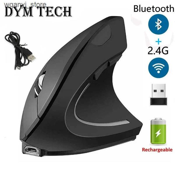 Mice Vertical Ergonomic Gaming Mouse Wireless Rechargeable Gamer Mause Kit Optical 2.4G Mouse Computer PC Laptop Desktop USB Mice L240910