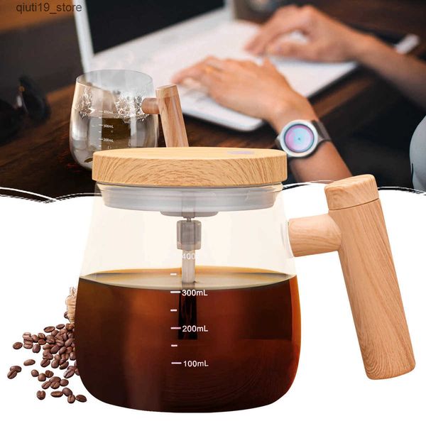Mugs Automatic Stirring Cup 400ml Electric Stirring Mug Coffee Mixing Cup Blender Lazy Milkshake Rotating Water Tea Glass Cup Mixer J241204