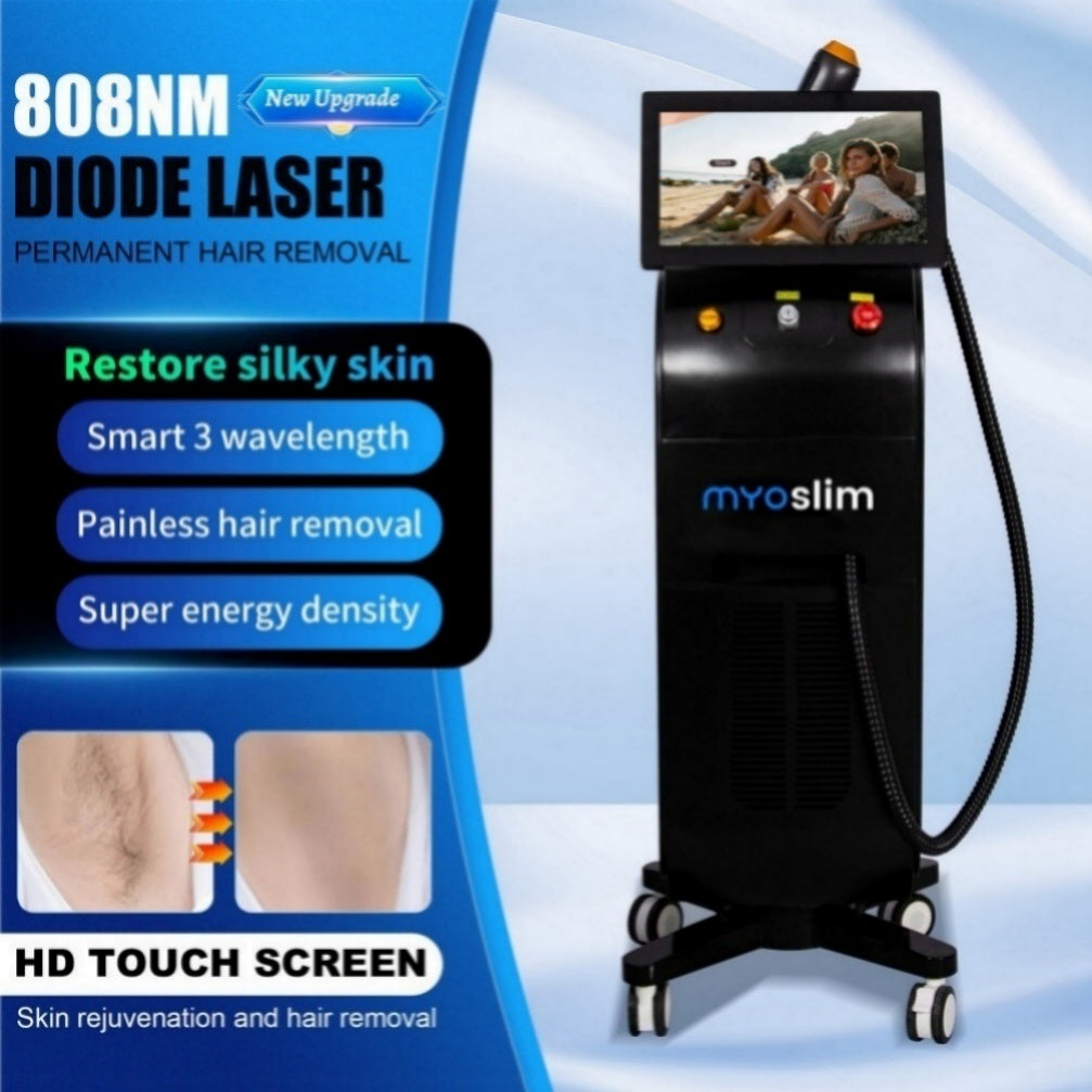 Professional Ice Titanium Diode Laser Hair Removal Device 808 755 1064nm Painless Full Body Epilator
