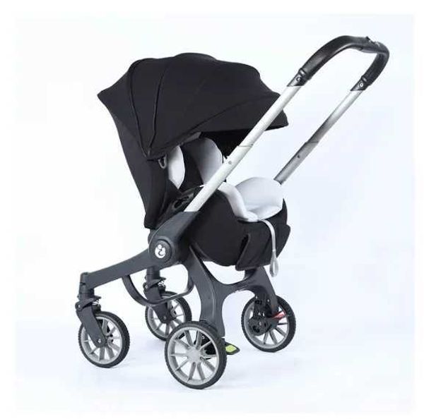 Baby stroller 4-in-1 with car seat baby subwoofer high field of view folding baby stroller suitable for newborn stroller 3-in-1 W250109