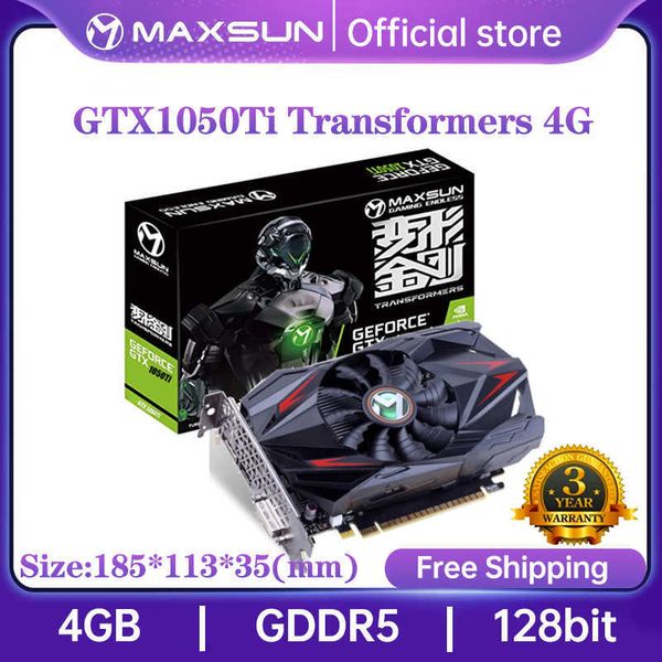 MAXSUN Graphics Card GTX1050TI Transformers 4GB Nvidia GDDR5 128bit GPU Video Gaming Video Card For PC Computer Full New