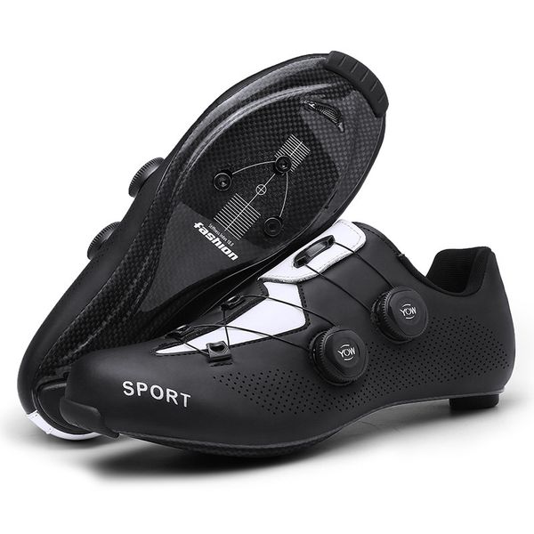 ddmytiger T001 Fashion Carbon Fiber Bottom Knob Road Bike Cycling Men&#039;s Bicycle Professional Lock Shoes C