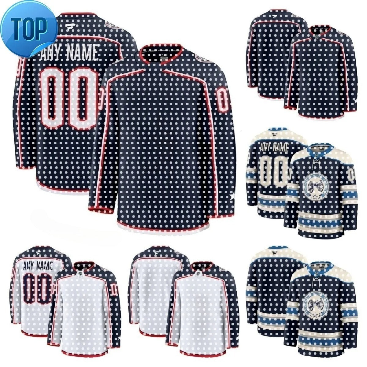 Columbus Hockey Jersey men Zach Werenski Kirill Marchenko Sean Monahan Cole Sillinger Damon Severson Yegor Chinakhov Adam Fantilli Kent Johnson
