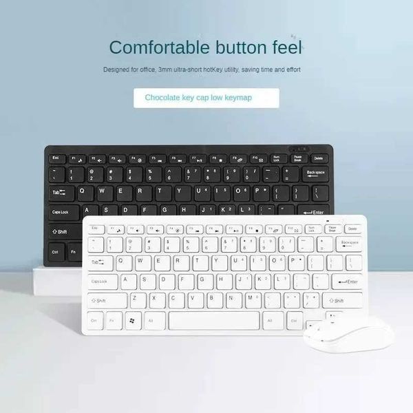 Suitable for 2.4G wireless keyboard and mouse group silent keyboard and mouse combination kit ultra-thin keyboard with protective film suita
