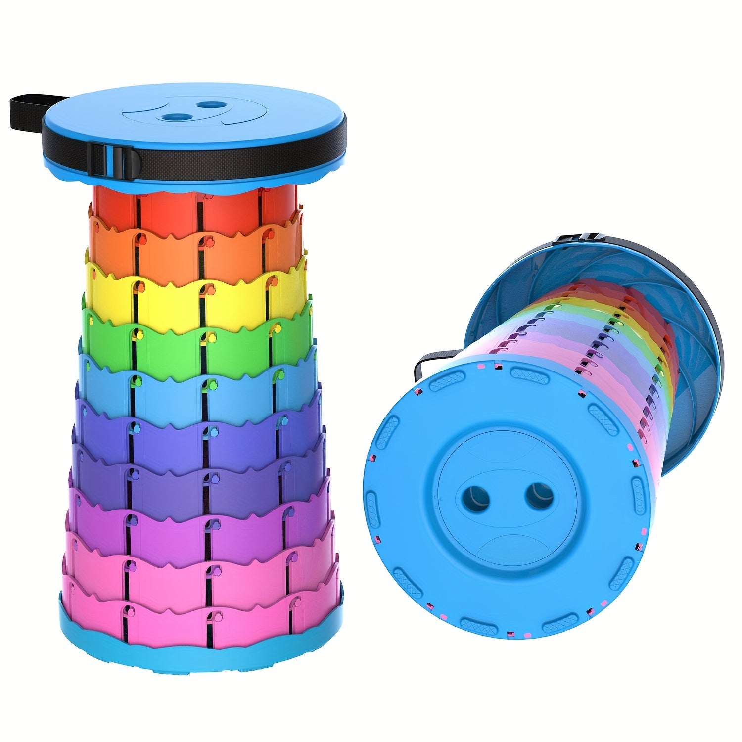 TEMU A Lightweight And Durable Folding Stool, A Telescopic Folding Chair, Supports Up To 400 , Height Adjustable, Quick To Expand, Suitable For