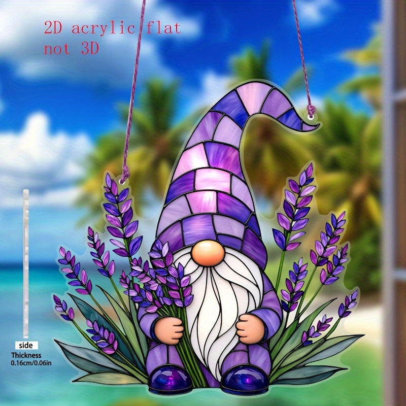 TEMU 2d Flat, Acrylic Sun , Window Hanging Decoration, Wall Decoration. Purple Theme, Lavender, Summer Home Decor, Suitable For Windows, Gardens, And