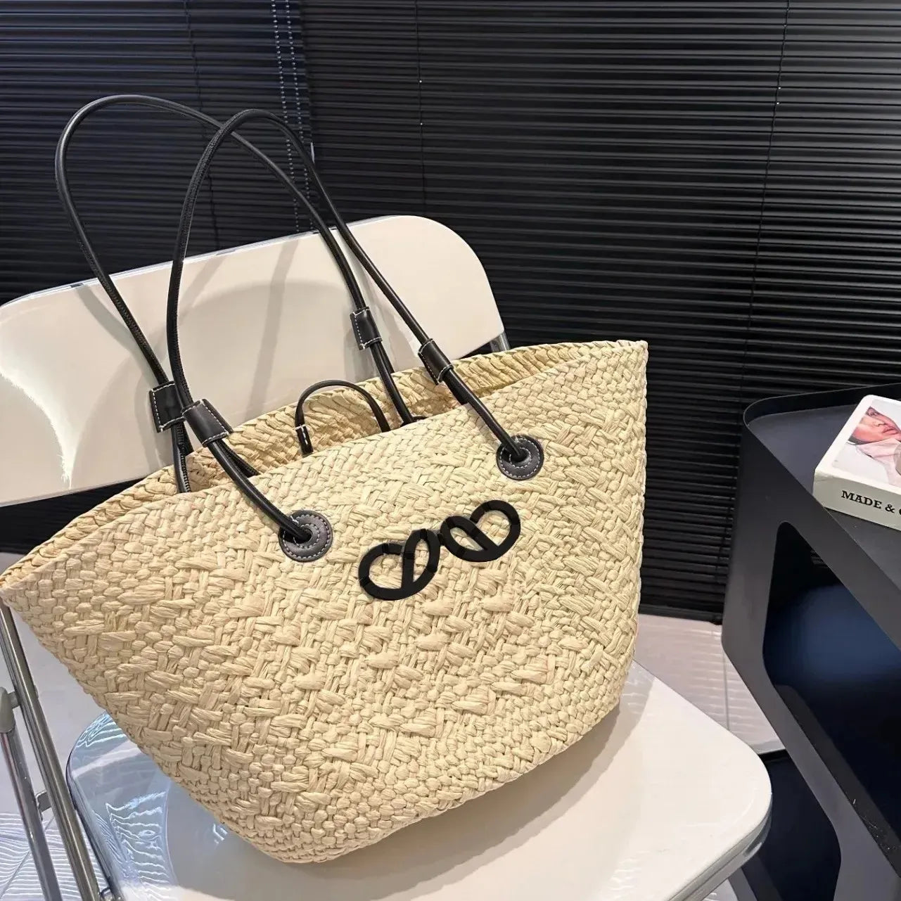 Designer Bags Luxury Bags Shoulder Bags Tote Handbags Ladies Large Capacity Shopping Bags Beach Bags Handmade Woven Embossed Plants Basket Straw Bag