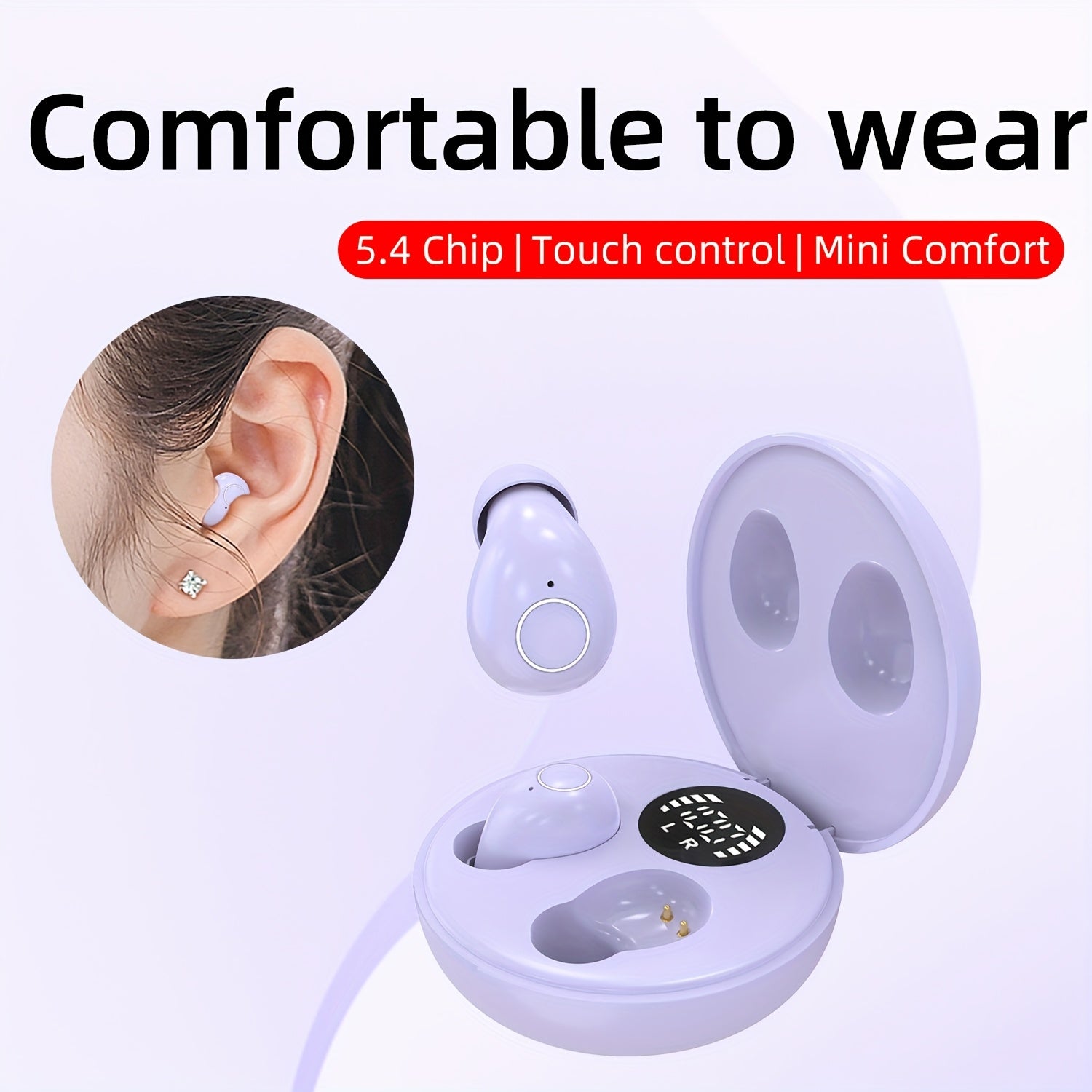 TEMU Ultra Long Standby Ultra Small Wireless Earphones, Sports Earphones, Mini Compact, Suitable For Men And Women, With Microphone For