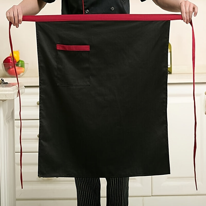 TEMU 1pc, Chef Apron, Special Kitchen Men's Apron, Kitchen Half-length Short Apron Household Cleaning Supplies, Kitchen Supplies