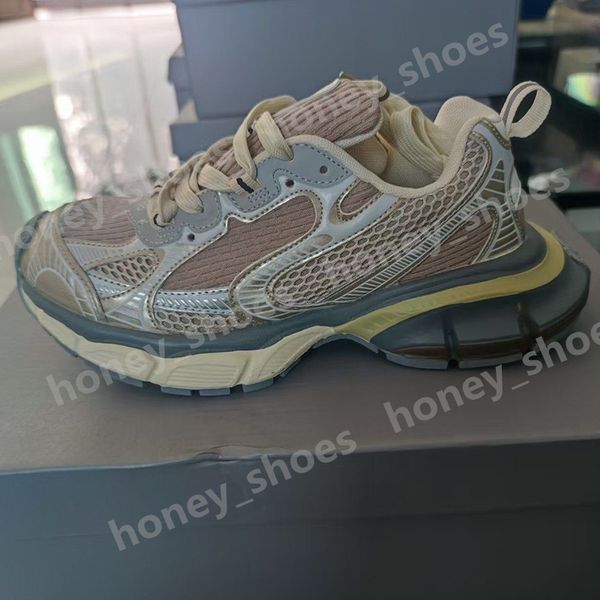 mesh personalized women vintage retro Leather stitching tracks 3xl triple s volt 17fw sport sneaker breathable shoes walking white famous bl