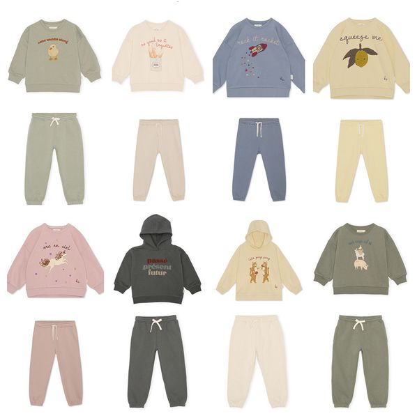 Clothing Sets Kids Clothes Set 2023 Autumn Winter Ks Brand Children S Cartoon Sweathsirts and Sweat Pant Suit Baby Boys Girls 230630