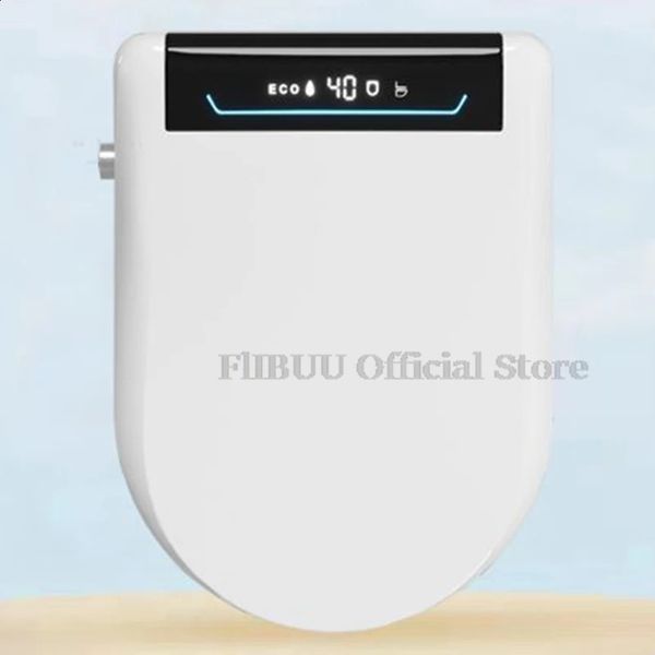 Smart Bidet Toilet Seat Cover with Wireless Remote Multiple Spray Modes Heated Warm Water Air Dryer Lid Elongated 241210