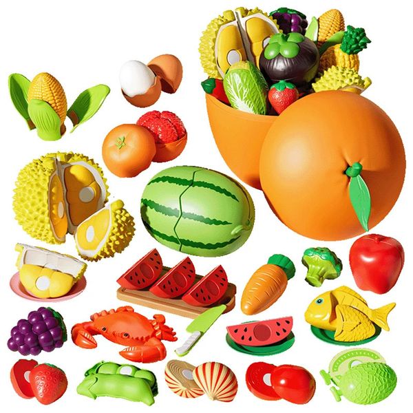 Children pretend to play with kitchen toy sets simulate cutting fruits and vegetables sensory games making pizza cooking interactive educati