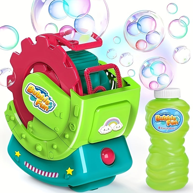 TEMU Bubble Machine For Toddlers Kids, Bubble Blower With 8oz Bubble Solution, Make Extra Large Bubbles & Bubbles In Bubble, Bubble Maker Toy For