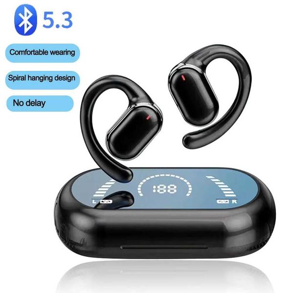 Headphones X91 OWS Bluetooth Earphones Sport Wireless Headphones with Mic Gaming Waterproof HiFi Stereo Wireless Earbuds BT5.3 Z241018