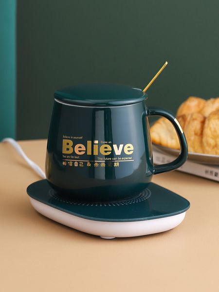 Coffee Mugs Warm 55 Degree Automatic Constant Temperature Heating Coaster Insulation Ceramic Cup Plate Hot Milk Artifact Gift Box
