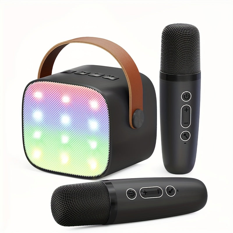 TEMU Bonaok, Karaoke Machine For Kids, Portable Karaoke Player With 2 Wireless Microphones, Great Musical Toys For Family , Gifts For Birthdays,