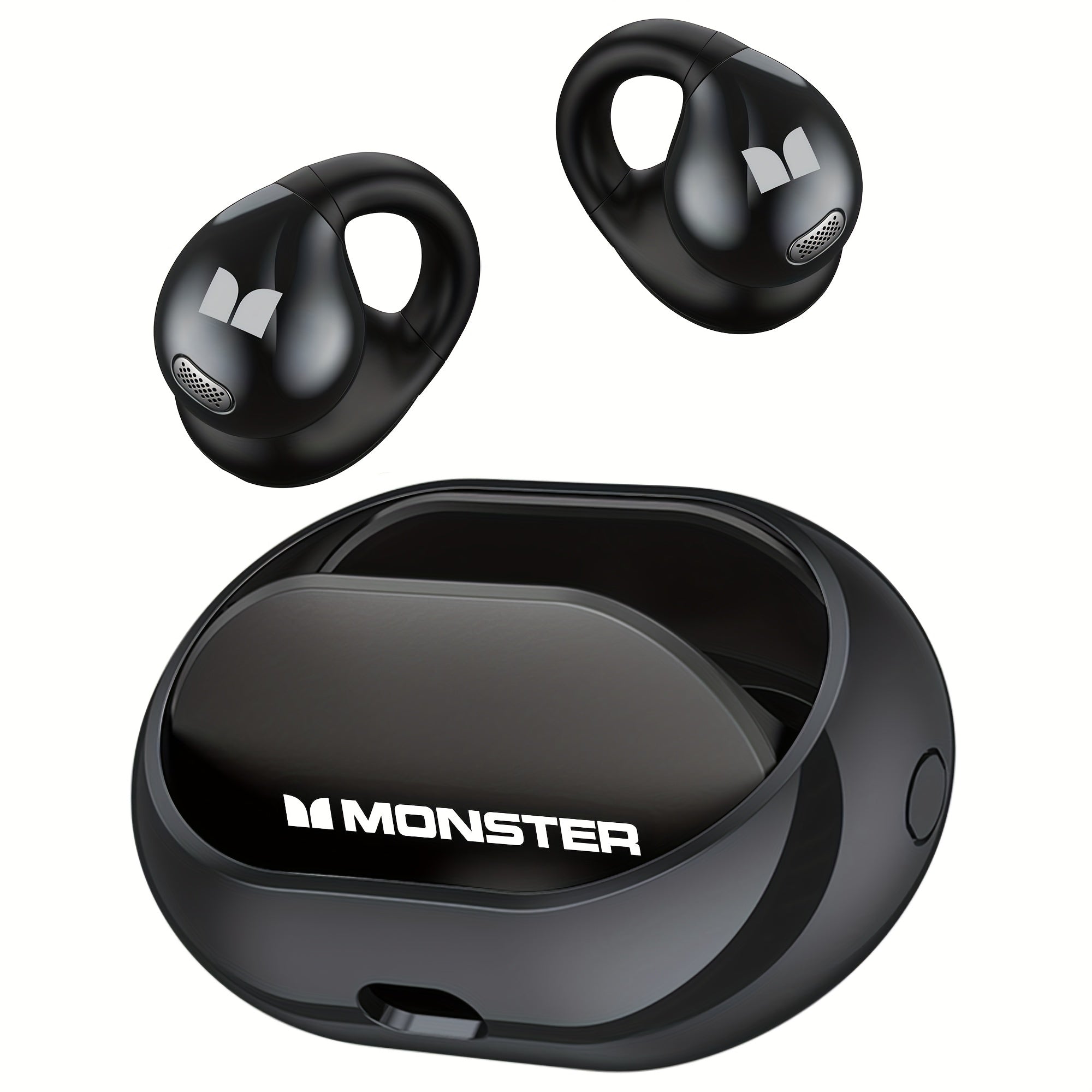 TEMU Monster Wireless Earbuds, Clip-on Earbuds With Hifi Stereo, Open Earbuds With Enc Clear Call, 21h Playtime, Fast Charge, Touch Control, Wireless